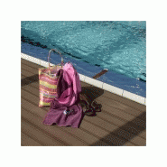 Lame terrasse bois composite alvéolaire Prima - Chocolat, 220 cm x 12 cm x 19 mm, surface couverte 0.26 m²_4