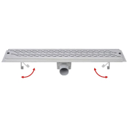 Vidaxl drain de douche linéaire 630 x 140 mm acier inoxydable 142184_4