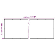 Vidaxl écran d'intimité de jardin aspect pierre 400x120 cm pvc 4005533_4