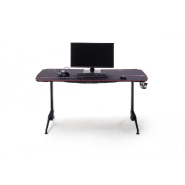 Bureau assis debout électrique réglable en hauteur - Plateau bois imitation carbone 160x60 cm - DX Racer Gaming 5_4