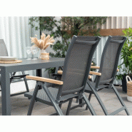 Fauteuil de jardin inclinable essence 71,1x61,9x107,1cm – MTF – aluminium et teck – 2nab3129_4