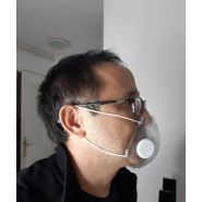 Masque de protection transparent en silicone - visage découvert avec double valve respiratoire_4