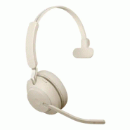 Jabra Evolve2 65 Casque Sans fil Arceau Bureau/Centre d'appels USB Type-C Bluetooth Beige_4