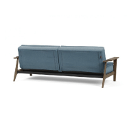 Canapé-lit design Dublexo Frej Innovation Living - convertible Soft Indigo 115x210 cm avec accoudoirs laqués noirs_4