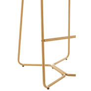 Chaise de bar RATRI - Velours marron, pieds métal en laiton - Style et confort_4