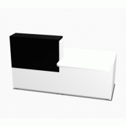Bureau d'accueil lumineux Tera - MDD - 206, Droite, Blanc, Noir_4