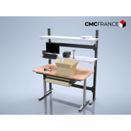 Poste de travail Ergoflex - réglage mécanique ou électrique de la hauteur - robuste et ergonomique_4