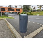 Cendrier sur pied grande capacité - extérieur ultra résistant avec serrure et seau intérieur acier galvanisé - Coloris personnalisables - Design exclusif URBANECO 42_4