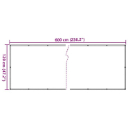 Vidaxl écran d'intimité de jardin blanc 600x120 cm pvc 4005511_4