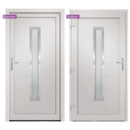 Vidaxl porte d'entrée blanc 88x200 cm pvc 3187885_4