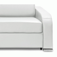 Canapé convertible express Sofia Edition cuir blanc - Matelas 16 cm - Fabrication artisanale italienne_4