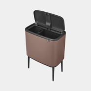 Poubelle tri sélectif Bo Touch Bin - 11 + 23 litres - Satin Taupe - Brabantia - 2 compartiments - 34L_4