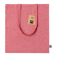 Sac à provisions en coton recyclé Fairtrade - 100% coton équitable - 120 g/m² - Rouge_4