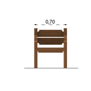 Chaise public England réf 8037812 - Hags - Brun - Free Standing_4