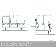 Fauteuil pour stade, auditorium : structure en acier peint ou galvanisé à chaud - PRISMA_4