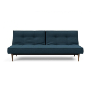 Canapé-lit INNOVATION LIVING SPLITBACK STYLETTO - Convertible 115x210 cm - Pieds noyer - Tissu Argus Navy Blue_4