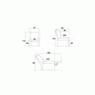 Fauteuil relax électrique Faucon - bi-moteur, coloris gris clair, piètement pivotant 360°_4