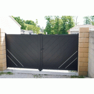 Portail battant plein finition aluminium - 2750 / 1300_4