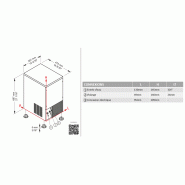 Machine à glaçons pleins 29kg/24h réserve 9kg condenseur air Brema_4