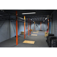 Revêtement amortissant antidérapant pour salle de sport - caoutchouc EPDM et recyclé SBR - épaisseurs de 8 à 12 mm Revêtement amortissant antidérapant pour salle de sport - caoutchouc EPDM et recyclé SBR - épaisseurs de 8 à 12 mm