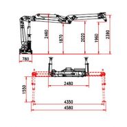 Grue auxiliaire R 110 S3S - Bob Spa - Capacité de levage 110 kNm - Extensions hydrauliques et rotation 425°_4