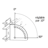 Support universel inclinable Uniteck - panneau solaire 100W - acier galvanisé - inclinaison 0°-90°_4
