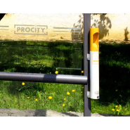 Cendrier mural - Cigarette - Vidage propre - Verrouillable - Tube acier Ø 76 mm - Hauteur 600 mm - Tête en aluminium moulé_4