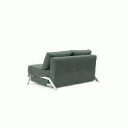 Canapé design convertible Cubed 02 Chrome - Innovation Living - 200x140 cm - Tissu Elegance Green_4