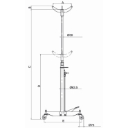 Vérin de fosse hydraulique simple piston 500 kg - BH5SP500QA_4