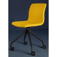 Koda swiveling - chaise de bureau ergonomique - coque tapissée - pied en polyamide noir ou blanc_4