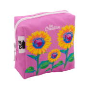 Trousse de maquillage personnalisée - forme carrée en polyester RPET 600D - impression sublimation_4