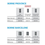 Borne rétractable en acier peint sur zinc avec système de guidage renforcé - Province / Barcelone - serrure clé triangle de 11_4