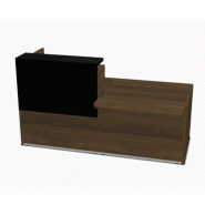 Bureau d'accueil lumineux Tera - MDD - 226, Droite, Noyer Canaletto, Noir_4