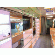 Camion Marché Panoramique Textile 12m – Présentoirs et Cabines – 760 – 12 mètres linéaires d'exposition sur deux niveaux_4