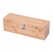 Set à vin - avec tire-bouchon, bouchon, stop-gouttes et bec verseur - boîte en bambou avec compartiment pour bouteille_4