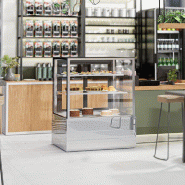 Vitrine réfrigérée pour pâtisserie - 1200 mm - 2 étagères - Inox_4
