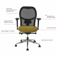 Chaise opérative ergonomique Parker - Sitek - Neuf avec soutien lombaire réglable_4