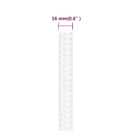 Vidaxl corde de bateau blanc complet 16 mm 50 m polypropylène 152573_4