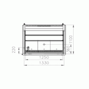 Vitrine réfrigérée semi-verticale 2 niveaux MILANO SUSHI - EORION SU13 2 niv et EORION SU20 2 niv - 1330 mm et 1955 mm de largeur - LED - -1°C à +7°C_4