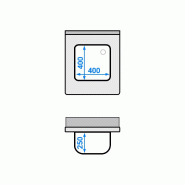 Plonge inox1 bac sur placard - P 700 mm - 600_4