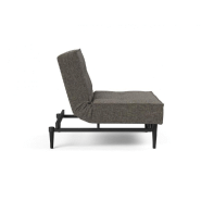 Innovation Living - Fauteuil Splitback Styletto Convertible Lit 90x115 cm - Pieds Fuseau Noir - Tissu Flashtex Dark Grey_4