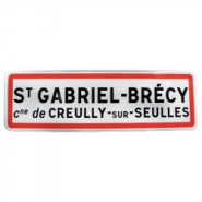 Panneau de localisation d'entrée agglomération EB10 - 1 ligne et 1 mention - signalisation routière_4