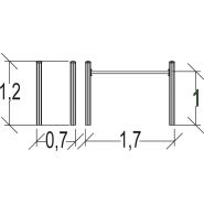 Barres parallèles senior - parcours de santé Proludic - JPS15-S-M - 1,70 m de largeur - 14 ans et plus_4