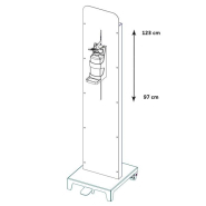 Borne de distribution de gel sans contact h 150 cm gris clair - réf : 490726g - Réservoir de stockage 1 litre remplissable_4