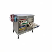 Chariot de soin hospitalier Weecart - 2 colonnes, configuration modulable pour stockage et transfert de médicaments et instruments_4