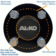 22x11.00-8 ATV Trailer Kit Open Centre P308 Wheels  ALKO Axles 620kgs Capacity_4
