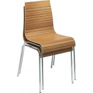 Chaise empilable Paula - Coque en bois moulé - Disponible en différentes versions et couleurs_4