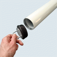 Cendrier sur pied - potelet cigarette - contenance 3000 mégots - tube acier Ø 76 mm_4