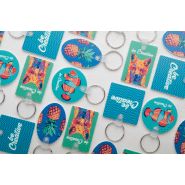 Porte-clés publicitaires rond en mousse PVC - Impression quadri UV Led - Minimum 200 pièces_4