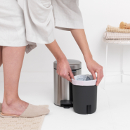 Poubelle à pédale newIcon 3 litres - Mineral Infinite Grey - Compacte et écologique_4